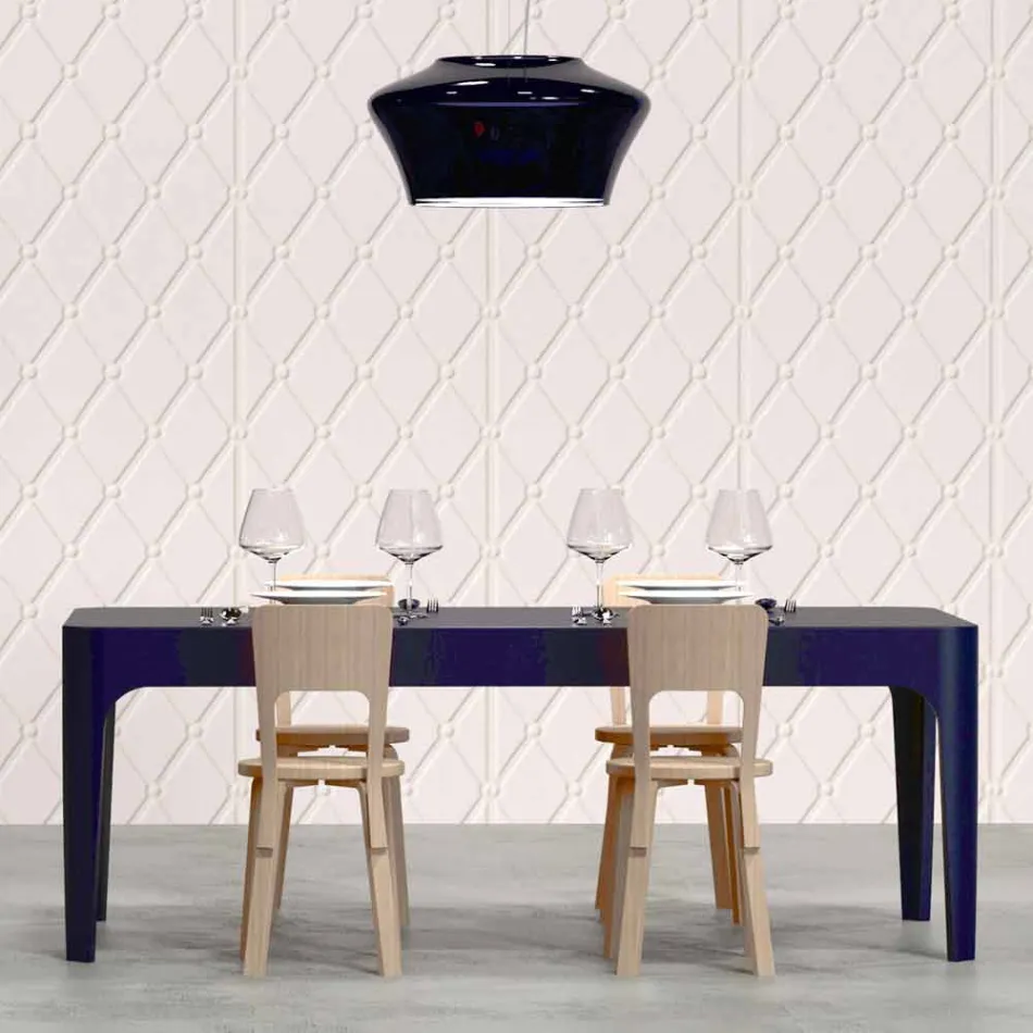 Scrivania / tavolo da pranzo rettangolare, design moderno, Merlot  Viadurini
