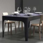 Scrivania / tavolo da pranzo rettangolare, design moderno, Merlot  Viadurini