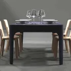 Scrivania / tavolo da pranzo rettangolare, design moderno, Merlot  Viadurini