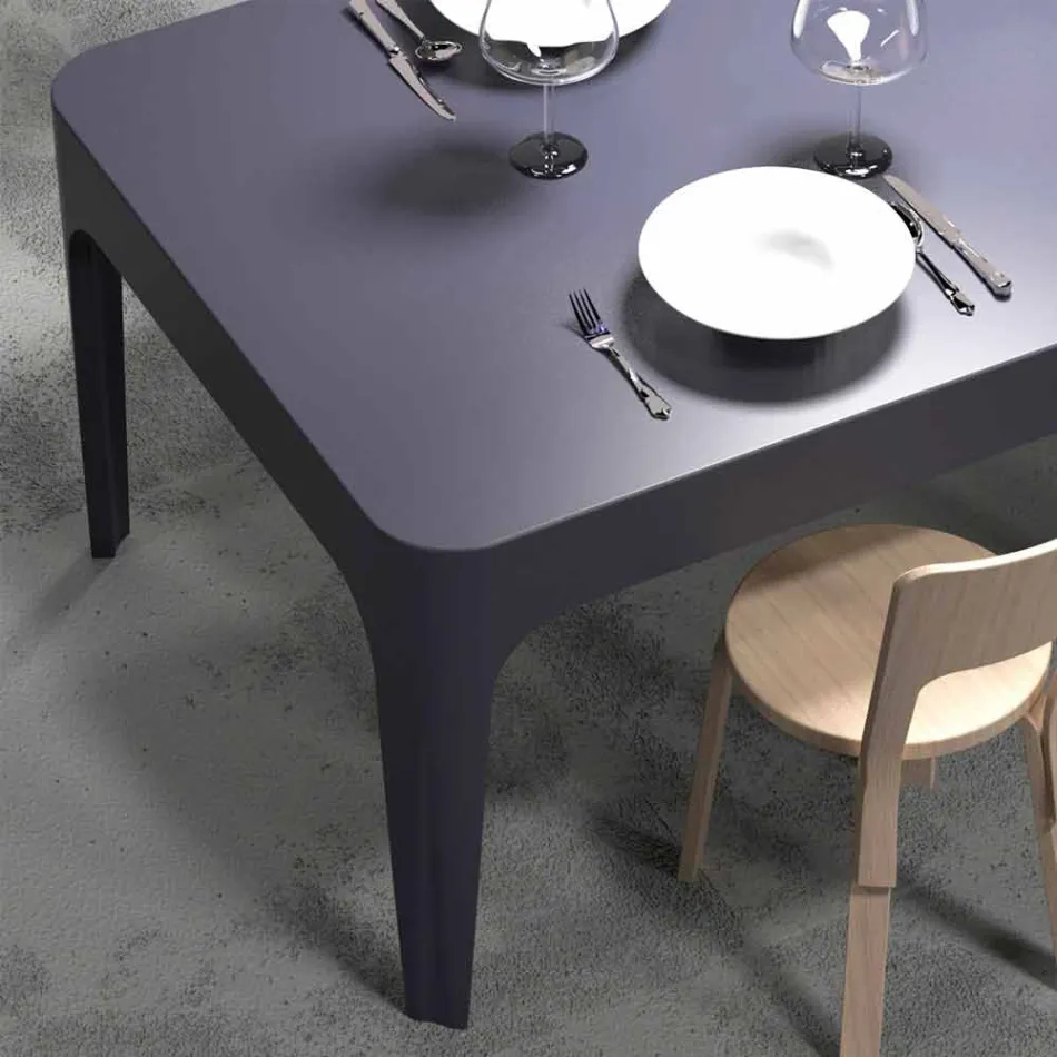 Scrivania / tavolo da pranzo rettangolare, design moderno, Merlot  Viadurini