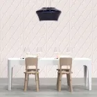 Scrivania / tavolo da pranzo rettangolare, design moderno, Merlot  Viadurini