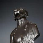 Scultura in ceramica artigianale Nera 100% Made in Italy Fabas 2 Viadurini