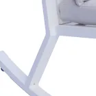 Sedia a Dondolo da Esterno in Alluminio con Cuscino Imbottito - Brontolo Viadurini