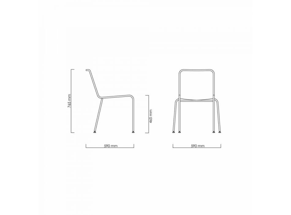 Sedia Bianca di Design da Esterno in Acciaio e PVC Made in Italy - Madagascar Viadurini