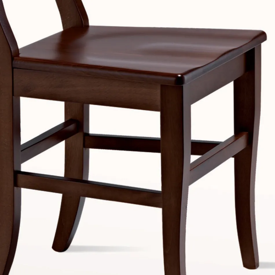 Sedia Classica in Legno Massello di Faggio Design Made in Italy - Claudie Viadurini