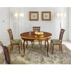 Sedia Classica in Legno Noce con Seduta Imbottita Made in Italy - Baroque Viadurini