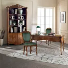 Sedia Classica in Legno Noce o Oro Imbottita Made in Italy - Imperator Viadurini