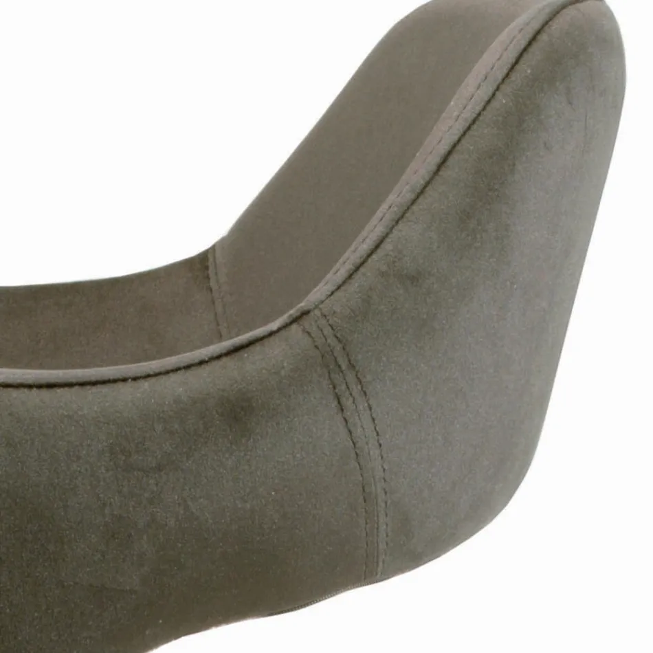 Sedia con Braccioli Completamente Rivestita e Gambe in Acciaio - Ravenna Viadurini