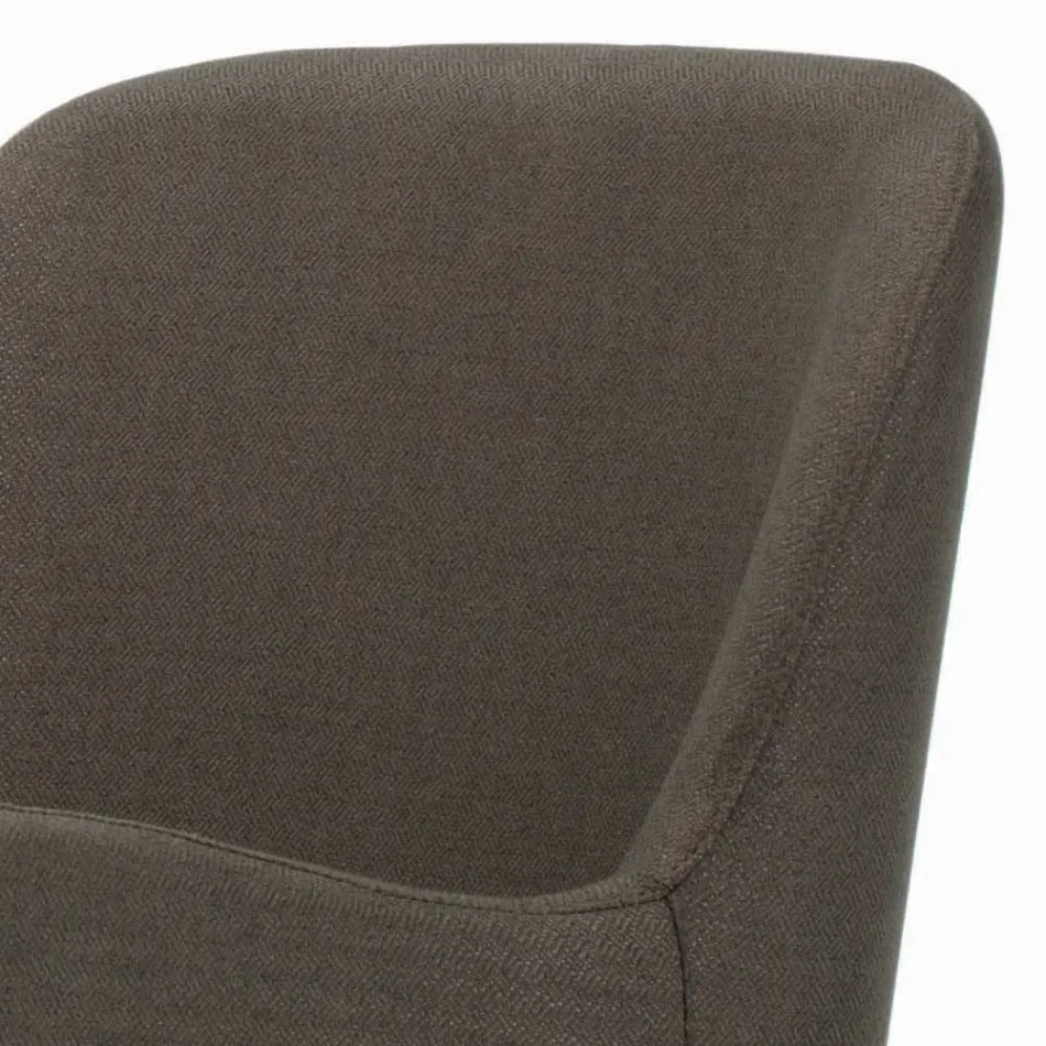 Sedia con Braccioli con Gambe in Legno e Seduta Imbottita Made in Italy - Bari Viadurini