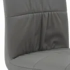 Sedia con Gambe in Acciaio Laccate e Seduta Rivestita Made in Italy - Brescia Viadurini