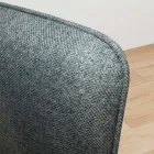 Sedia con Gambe in Legno e Seduta in Tessuto Antimacchia - Kandinsky Viadurini