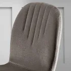 Sedia con Seduta in Monoscocca in Tessuto e Gambe in Legno Made in Italy - Nezoku Viadurini