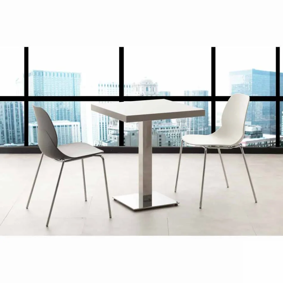 Sedia con struttura cromata e scocca in polipropilene Licata Viadurini