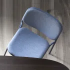 Sedia Cucina Imbottita in Tessuto e Metallo Made in Italy 2 Pezzi - Sangria Viadurini