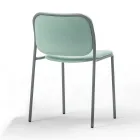 Sedia Cucina Imbottita in Tessuto e Metallo Made in Italy 2 Pezzi - Sangria Viadurini