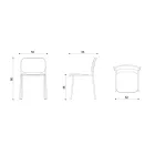 Sedia Cucina Imbottita in Tessuto e Metallo Made in Italy 2 Pezzi - Sangria Viadurini