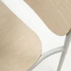 Sedia Cucina in Legno e Metallo Verniciato Made in Italy 2 Pezzi - Saffia Viadurini