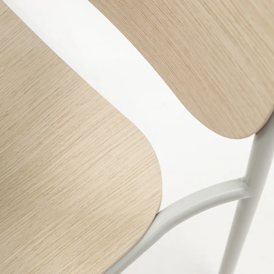 Sedia Cucina in Legno e Metallo Verniciato Made in Italy 2 Pezzi - Saffia Viadurini