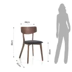 Sedia Cucina in Tessuto con Struttura in Legno Massello 2 Pezzi - Tonino Viadurini