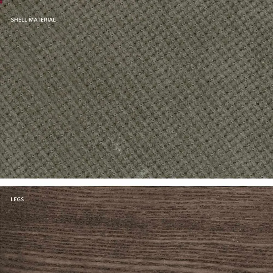 Sedia da cucina di design in legno e tessuto made in Italy, Egizia Viadurini