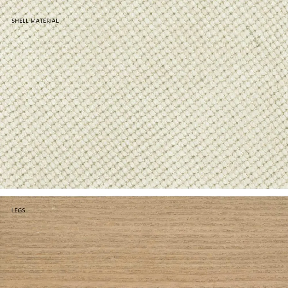 Sedia da cucina di design in legno e tessuto made in Italy, Egizia Viadurini