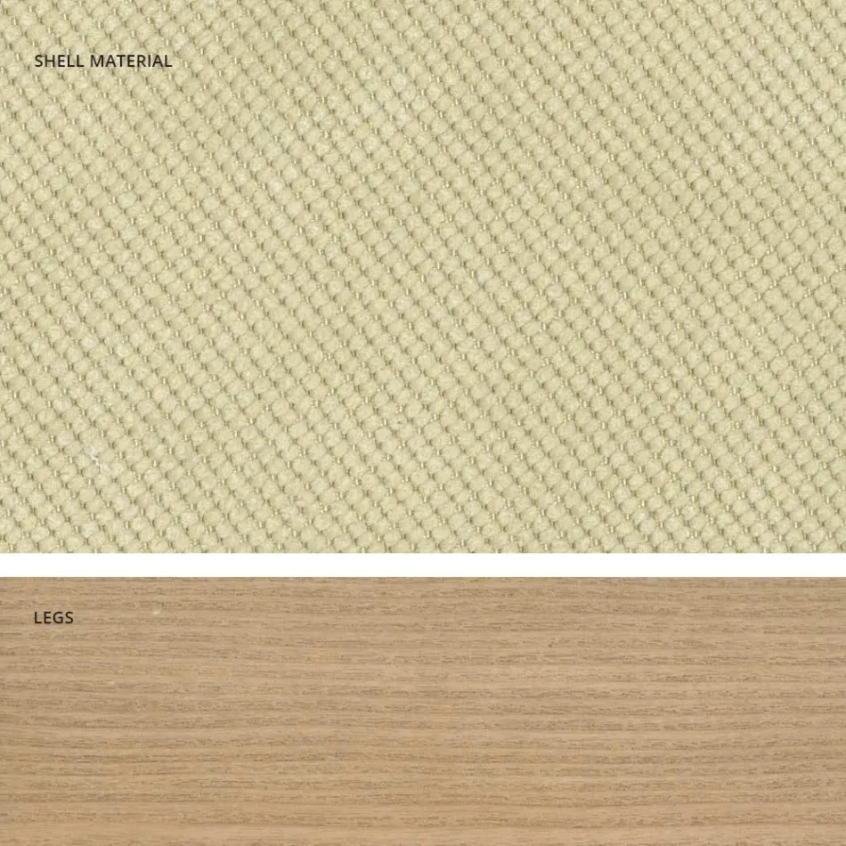 Sedia da cucina di design in legno e tessuto made in Italy, Egizia Viadurini