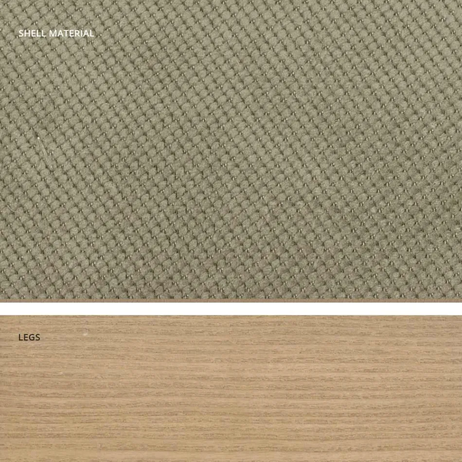 Sedia da cucina di design in legno e tessuto made in Italy, Egizia Viadurini