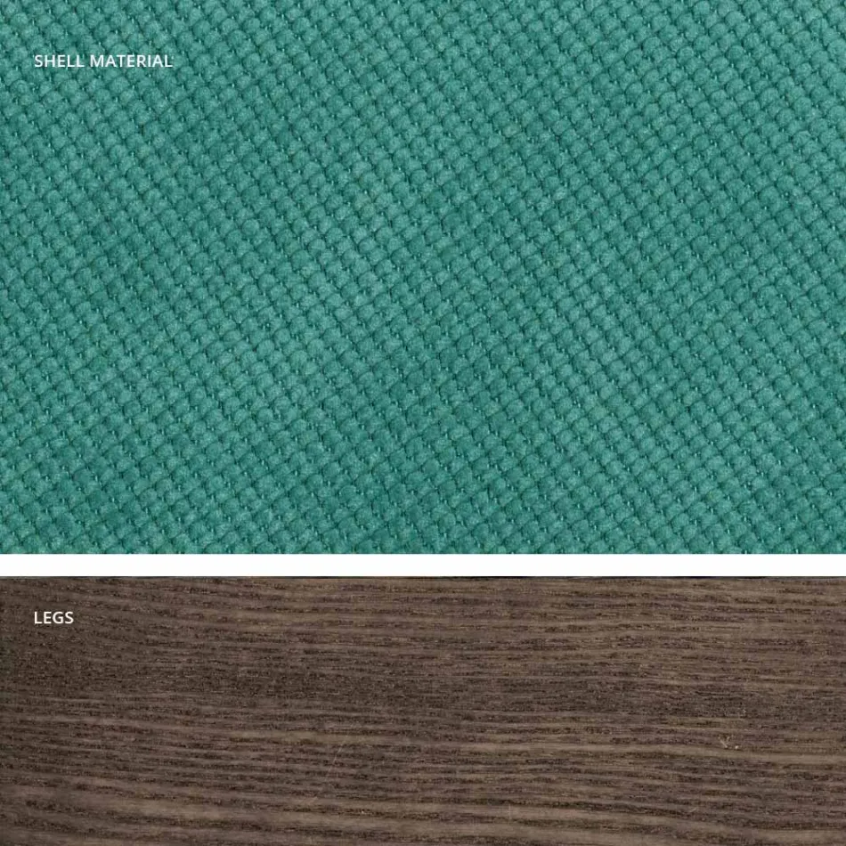 Sedia da cucina di design in legno e tessuto made in Italy, Egizia Viadurini