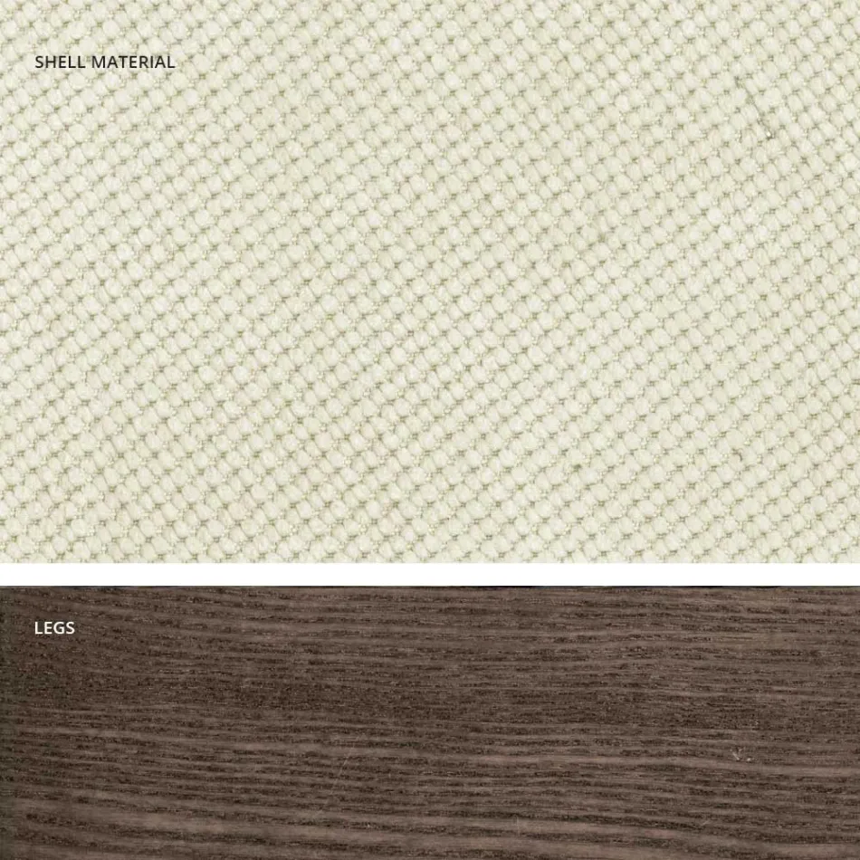 Sedia da cucina di design in legno e tessuto made in Italy, Egizia Viadurini