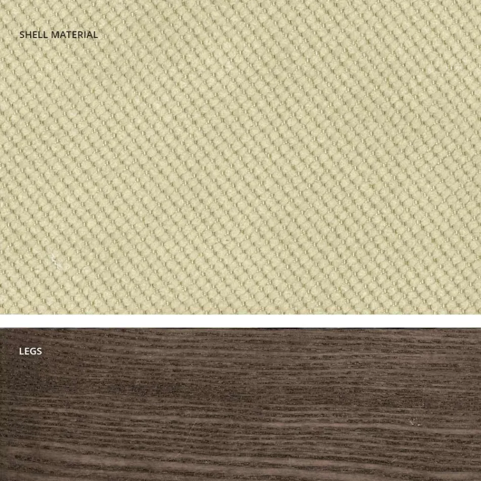 Sedia da cucina di design in legno e tessuto made in Italy, Egizia Viadurini