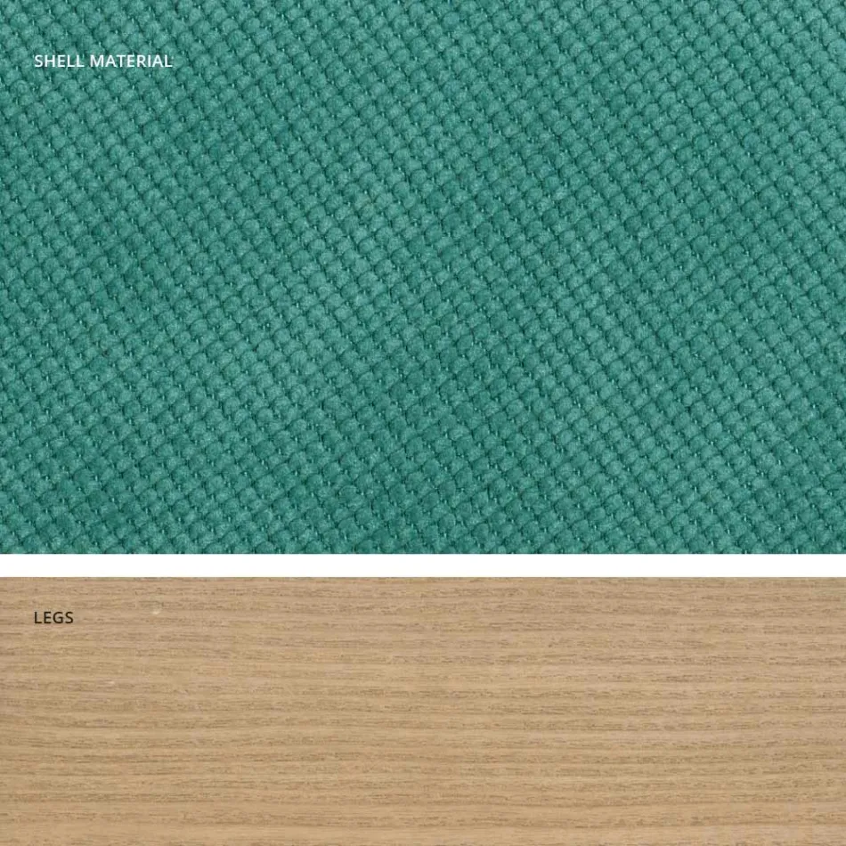 Sedia da cucina di design in legno e tessuto made in Italy, Egizia Viadurini