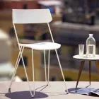 Sedia da Cucina Fatta a Mano in Legno e Acciaio Pregiata Made in Italy - Granada Viadurini