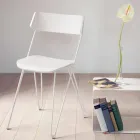 Sedia da Cucina Fatta a Mano in Legno e Acciaio Pregiata Made in Italy - Granada Viadurini