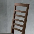 Sedia da Cucina in Legno e Seduta in Tessuto Design Italiano - Jeanine Viadurini