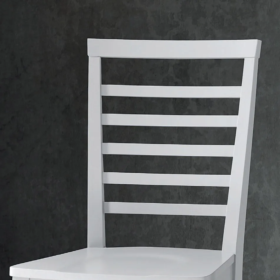 Sedia da Cucina in Legno Massello di Faggio Design Italiano - Jeanine Viadurini