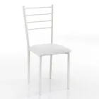 Sedia da Cucina in Pelle Sintetica e Metallo Verniciato 4 Pezzi - Remida Viadurini