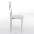 Sedia da Cucina in Pelle Sintetica e Metallo Verniciato 4 Pezzi - Remida Viadurini