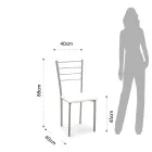 Sedia da Cucina in Pelle Sintetica e Metallo Verniciato 4 Pezzi - Remida Viadurini