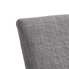 Sedia da Cucina in Tessuto Grigio con Base in Metallo 2 Pezzi - Persiana Viadurini