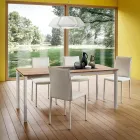 Sedia da Cucina Interamente Rivestita in Ecopelle Made in Italy, 2 Pezzi - Maria Viadurini