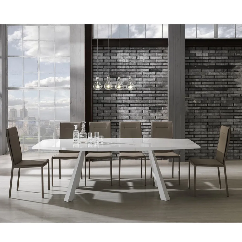 Sedia da Cucina Interamente Rivestita in Pelle Sintetica 2 Pezzi - Atenea Viadurini