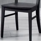 Sedia da Cucina Legno Massello di Faggio Design Elegante Italiano - Rosita Viadurini