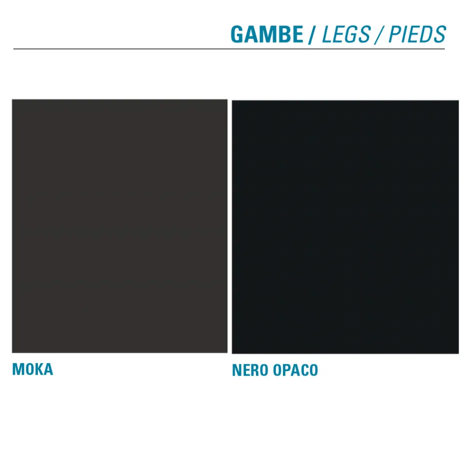 Sedia da Cucina Rivestita in Microfibra Made in Italy, 2 Pezzi - Rebecca Viadurini