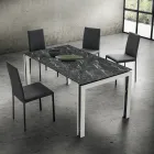 Sedia da Cucina Rivestita in Tessuto Realizzata in Italia, 2 Pezzi - Mawi Viadurini