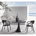 Sedia da Esterno con Struttura in Alluminio e Schienale in Corda, 2 Pezzi - Turbo Viadurini