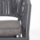 Sedia da Esterno Impilabile con Seduta in Tessuto, Homemotion 4 Pezzi - Aleandro Viadurini