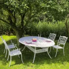 Sedia da Esterno Impilabile in Alluminio Bianco o Antracite, 4 Pezzi - Ode Viadurini