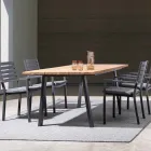 Sedia da Esterno Impilabile in Alluminio Homemotion, 4 Pezzi - Carina Viadurini