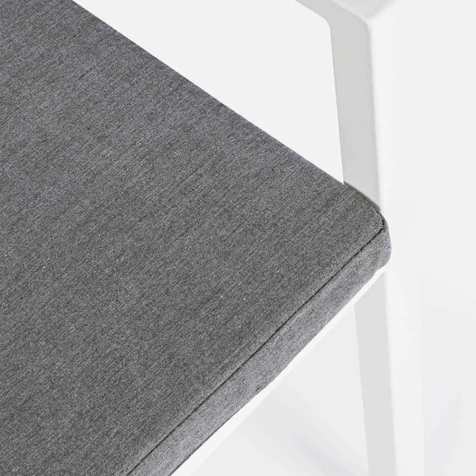 Sedia da Esterno Impilabile in Alluminio Homemotion, 4 Pezzi - Carina Viadurini