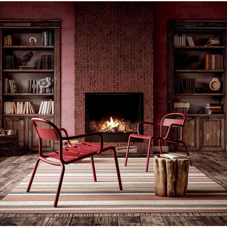 Sedia da Esterno Impilabile in Alluminio Made in Italy, 2 Pezzi - Shyla Viadurini